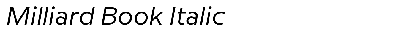 Milliard Book Italic